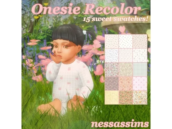 Maxis Match Sweet Onesie Recolor - The Sims 4 Custom Content