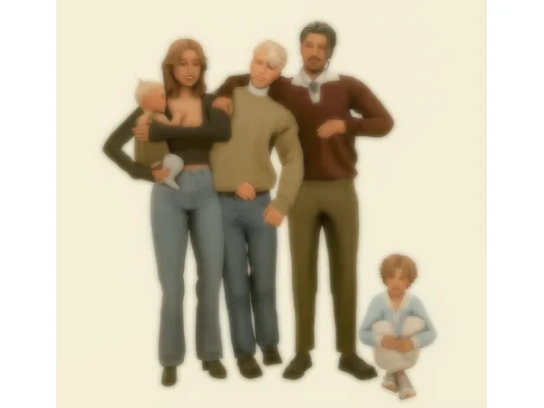 Maxis Match the quinn myers family by pikaburr - The Sims 4 Custom Content