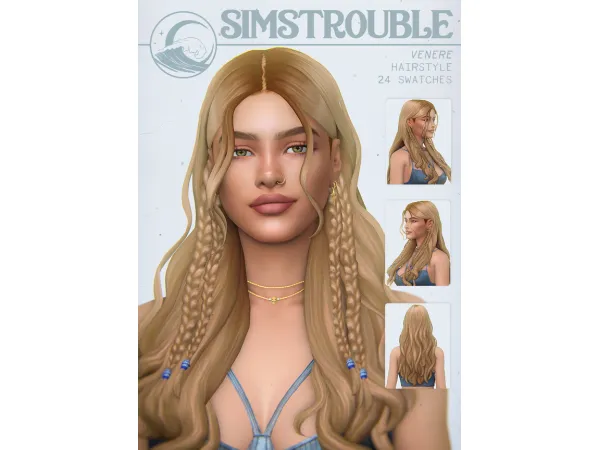 Maxis Match Venere Hairstyle by simstrouble - The Sims 4 Custom Content