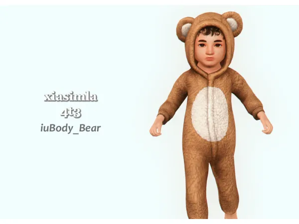 4t3 Bear Onesie for Toddlers by simsfinds - The Sims 3 Custom Content