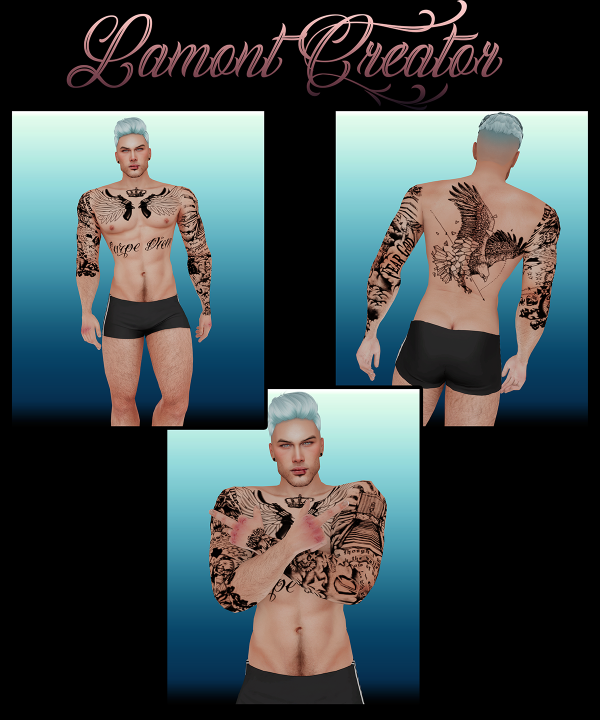 Mix Tattoo Male 5 by lamontcreatorr - The Sims 4 Custom Content