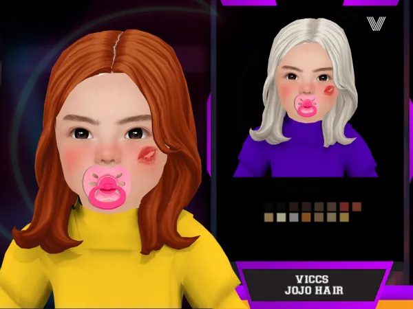 Maxis Match VICCS_ JOJO HAIR (INFANT VERSION) by viccs - The Sims 4 Custom Content