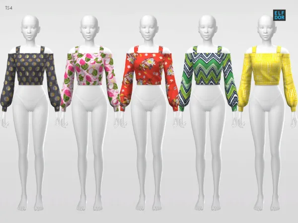 Maxis Match Spring Sweater 1 by elfdor - The Sims 4 Custom Content