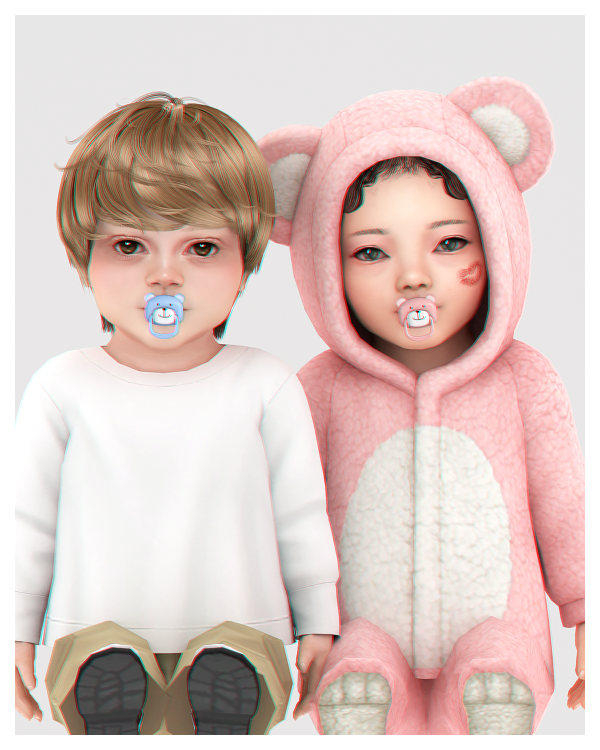 Alpha Bear Pacifier (for infants) by BackTrack - The Sims 4 Custom Content