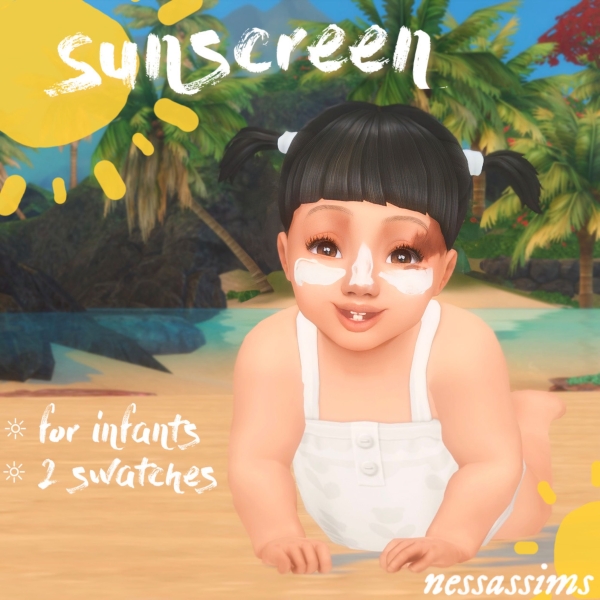 Maxis Match Sunscreen for infants by nessassims - The Sims 4 Custom Content