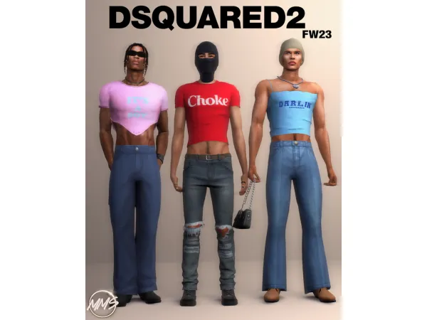 Alpha DSQUARED2 FW23 PIECES by Makemysims - The Sims 4 Custom Content