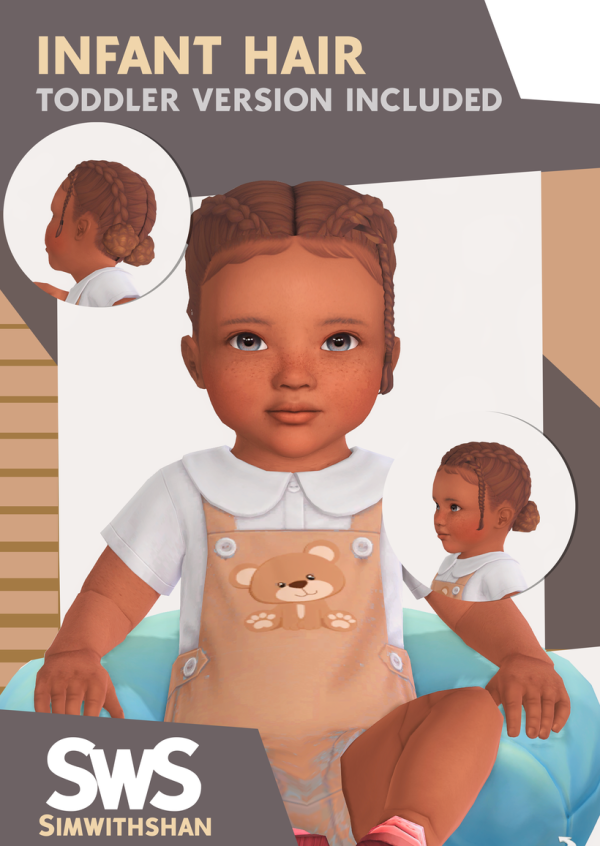 Maxis Match *GIFT* Infant Hair Mya (Toddler Version Included) by simsfinds - The Sims 4 custom content