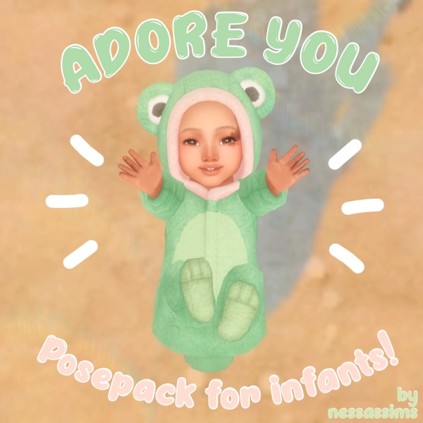 Maxis Match Adore you Posepack for infants by nessassims - The Sims 4 Custom Content