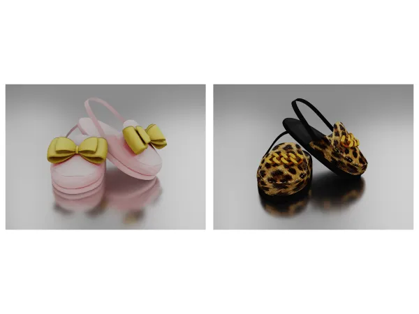 Alpha Fofuxa and Mini Fashionista Slippers updated for Infants by Nightingale Sims - The Sims 4 Custom Content