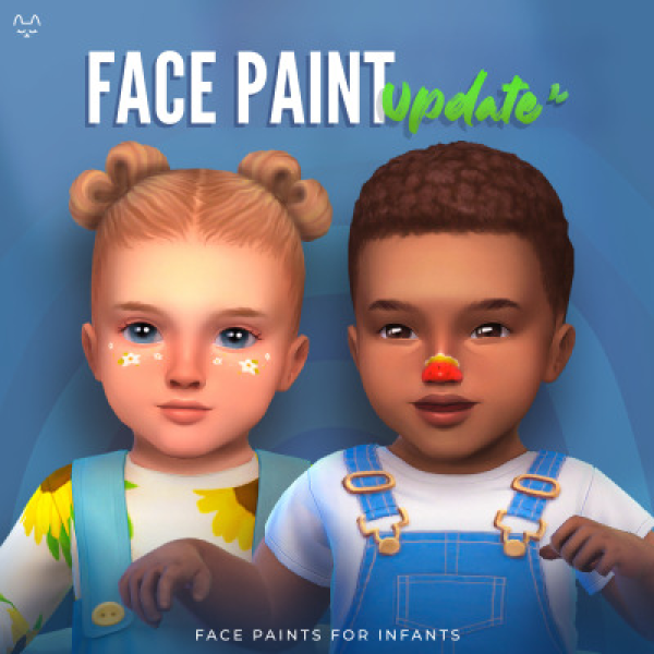 Maxis Match Face Paints updated for infants by simsfinds - The Sims 4 Custom Content