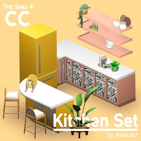 Maxis Match Kitchen Set 1 The Sims Indo Creator Team by simsfinds - The Sims 4 Custom Content