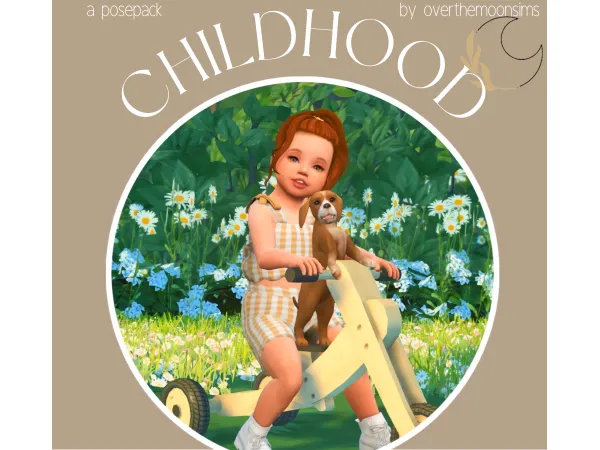 Maxis Match Childhood Posepack by OverTheMoon - The Sims 4 Custom Content