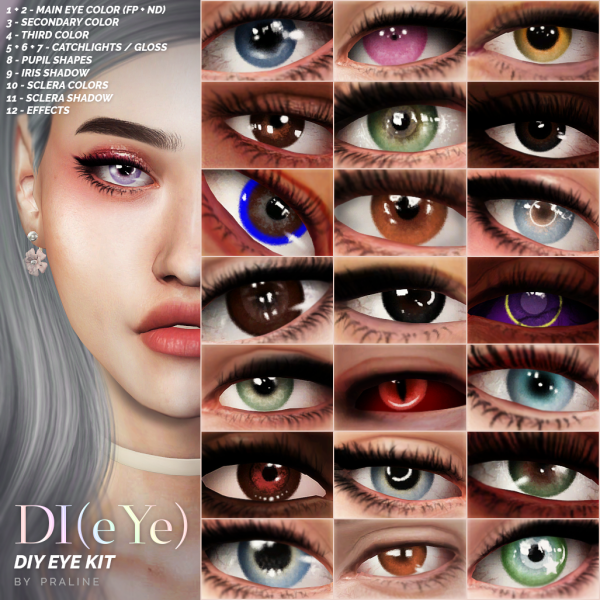 Mix DI(eYE) DIY Eye Kit by simsfinds - The Sims 4 Custom Content