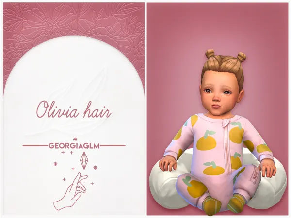 Maxis Match OLIVIA HAIR by GEORGIAGLM - The Sims 4 Custom Content