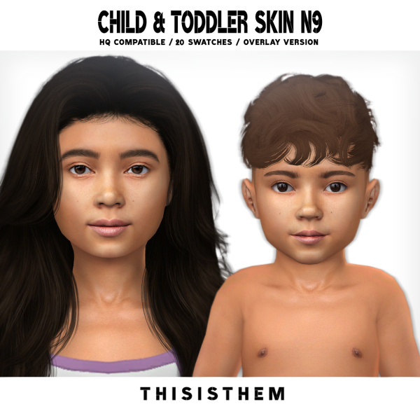 Alpha Child Toddler Skin N9 by thisisthem - The Sims 4 Custom Content