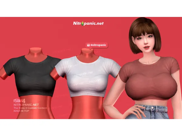 Alpha KHUCIN TOP - The Sims 4 Custom Content