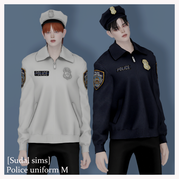 Alpha [sudal] Police uniform M sims by simsfinds - The Sims 4 Custom Content