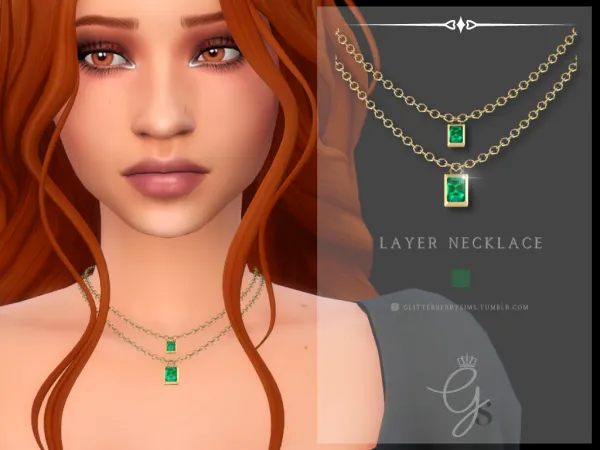 Mix Layer Necklace by simsfinds - The Sims 4 Custom Content