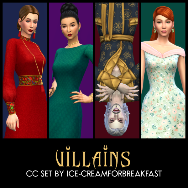 Maxis Match March 2023 Set Villains creamforbreakfast by simsfinds - The Sims 4 Custom Content