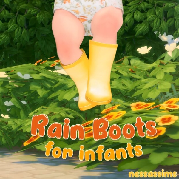 Maxis Match Rain boots for infants by nessassims - The Sims 4 Custom Content