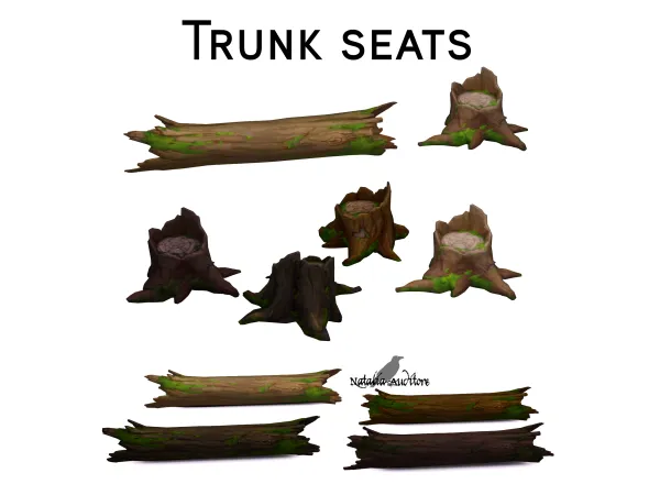 Maxis Match Trunk seats Auditore by Natalia - The Sims 4 Custom Content