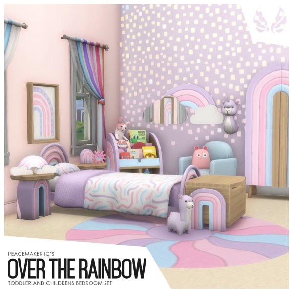 Maxis Match Over the Rainbow A Child and Toddler Bedroom by simsfinds - The Sims 4 Custom Content