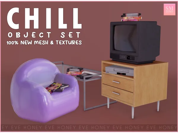 Alpha HONEY Chill Object Set by SM Sims - The Sims 4 Custom Content