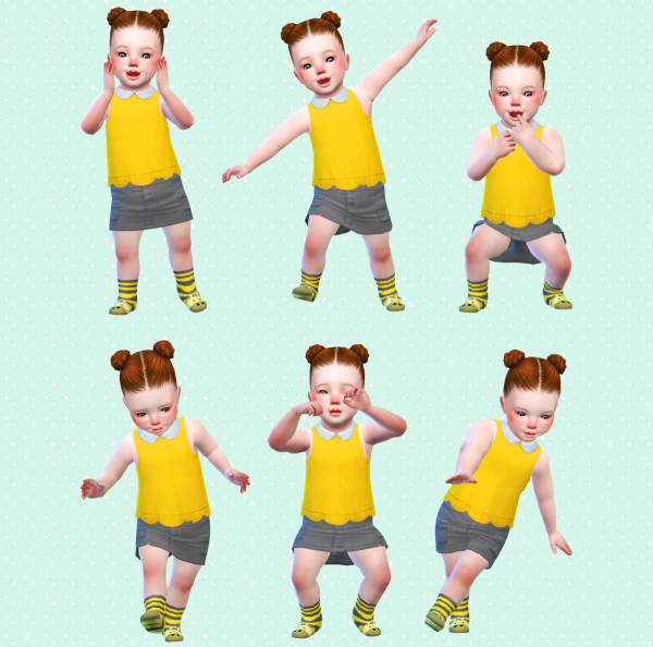 Maxis Match lnfant Pose 01 (CAS trait Calm) by simsfinds - The Sims 4 Custom Content