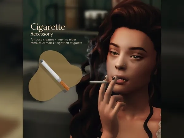 Mix Cigarette Accessory by katverse - The Sims 4 Custom Content
