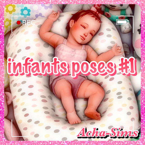 Maxis Match Acha infants poses 1 (single) by simsfinds - The Sims 4 Custom Content