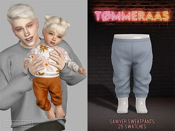 Alpha TØMMERAAS Sawyer Sweatpants (Infants) (45) by tommeraas - The Sims 4 Custom Content