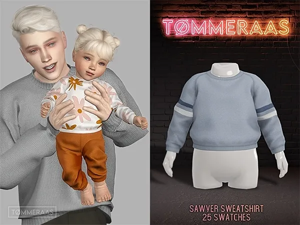 Alpha TØMMERAAS Sawyer Sweatshirt (Infants) (44) - The Sims 4 Custom Content