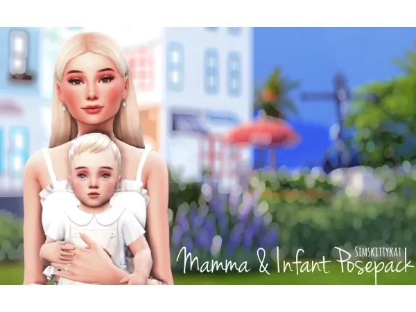 Maxis Match MAMMA INFANT POSEPACK by simsfinds - The Sims 4 Custom Content