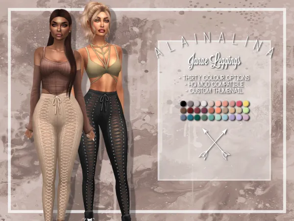 Maxis Match Janae Leggings by alainalina - The Sims 4 Custom Content