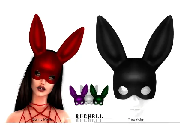 Alpha Bunny Mask by ruchellsims - The Sims 4 Custom Content