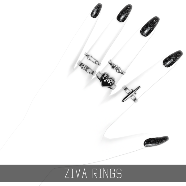 Alpha ZIVA RINGS by simsfinds - The Sims 4 Custom Content