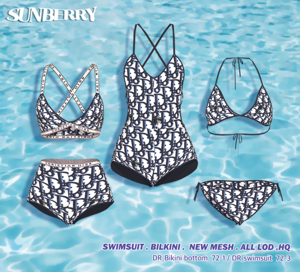 Alpha [SUNBERRY]DE GIFT SET DR_swimsuit set 72(Early access) by simsfinds - The Sims 4 Custom Content