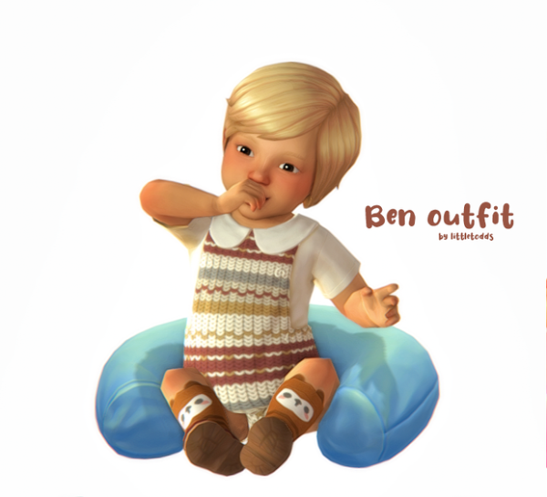 Maxis Match Ben infant outfit by simsfinds - The Sims 4 Custom Content