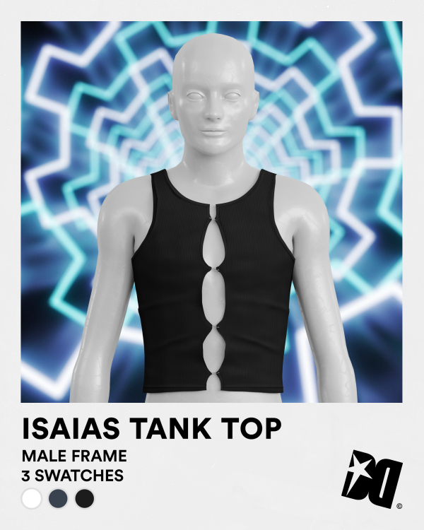 Alpha Ultimate Streetwear Collection Gift Isaias Tank Top by decayed - The Sims 4 Custom Content