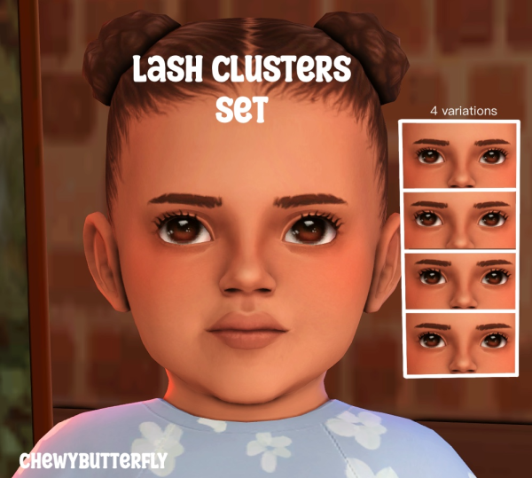 Maxis Match 2D cluster lashes set by simsfinds - The Sims 4 Custom Content