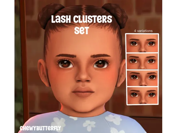 Maxis Match 2D cluster lashes set by chewybutterfly - The Sims 4 Custom Content