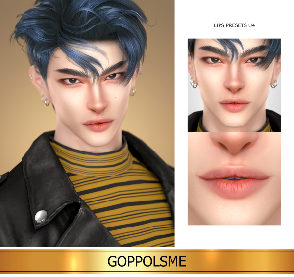 Alpha GPME GOLD LIPS PRESETS U4 by simsfinds - The Sims 4 Custom Content