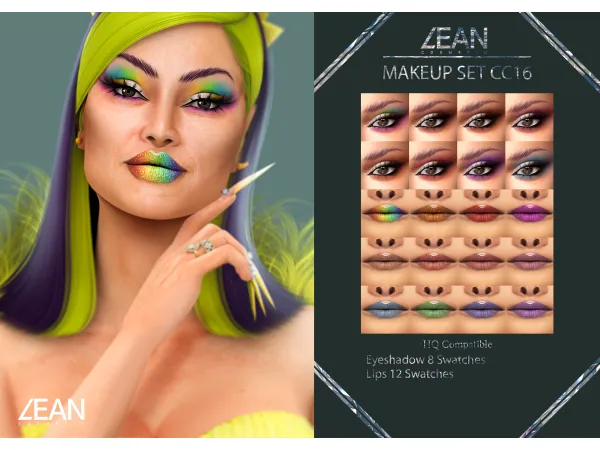 Alpha LEAN MAKEUP SET CC16 by LEANSIMS - The Sims 4 Custom Content