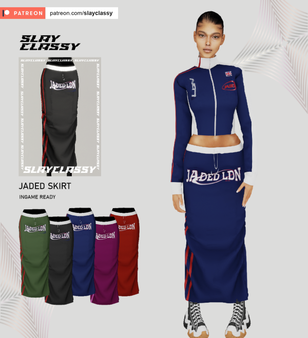 Alpha SC#150 JADED SKIRT by slayclassy - The Sims 4 custom content