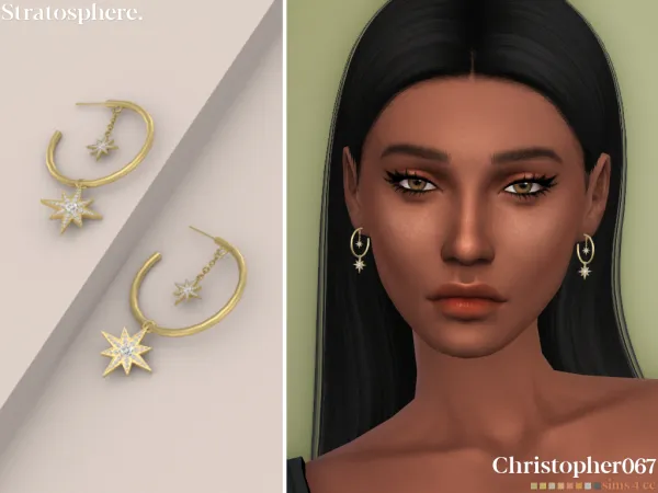 Mix STRATOSPHERE EARRINGS by simsfinds - The Sims 4 Custom Content