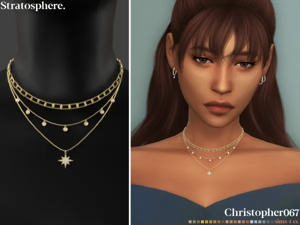 Mix STRATOSPHERE NECKLACE by simsfinds - The Sims 4 Custom Content