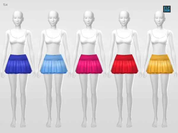 Maxis Match Spring Skirt by elfdor - The Sims 4 Custom Content