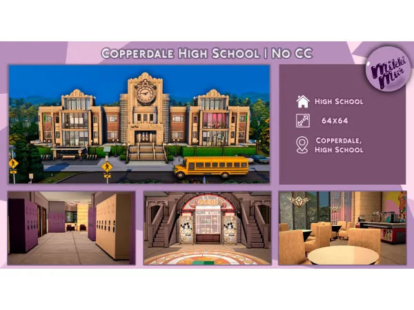 Mix Copperdale High School No by MikkiMur - The Sims 4 Custom Content