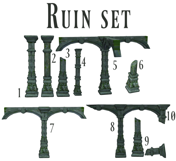 Maxis Match Ruin Set Auditore by simsfinds - The Sims 4 Custom Content