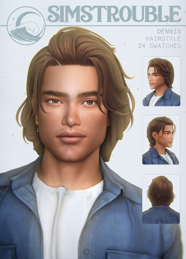 Maxis Match Dennis Hairstyle by simsfinds - The Sims 4 Custom Content